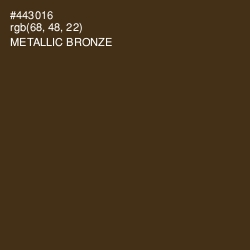 #443016 - Metallic Bronze Color Image